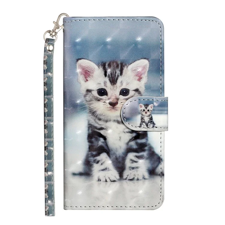 For OnePlus 13 Case 3D Pattern Printed Phone Leather Phone Cover - Cat