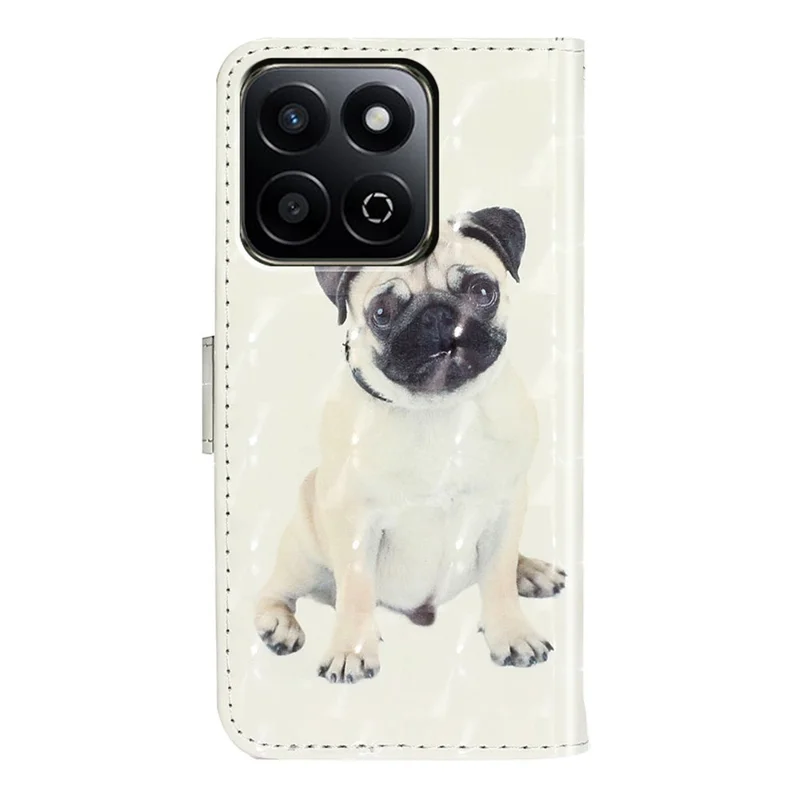 For Honor X7c 4G / 200 Smart 5G Case 3D Pattern Printed Phone Leather Phone Cover - Dog