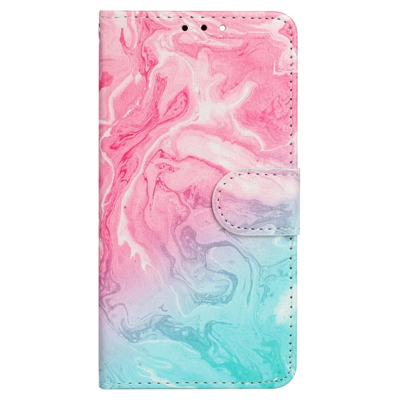 For Honor X7c 5G / X7c 4G / 200 Smart 5G Case Pattern PU Leather Flip Phone Cover - Pink Green Marble
