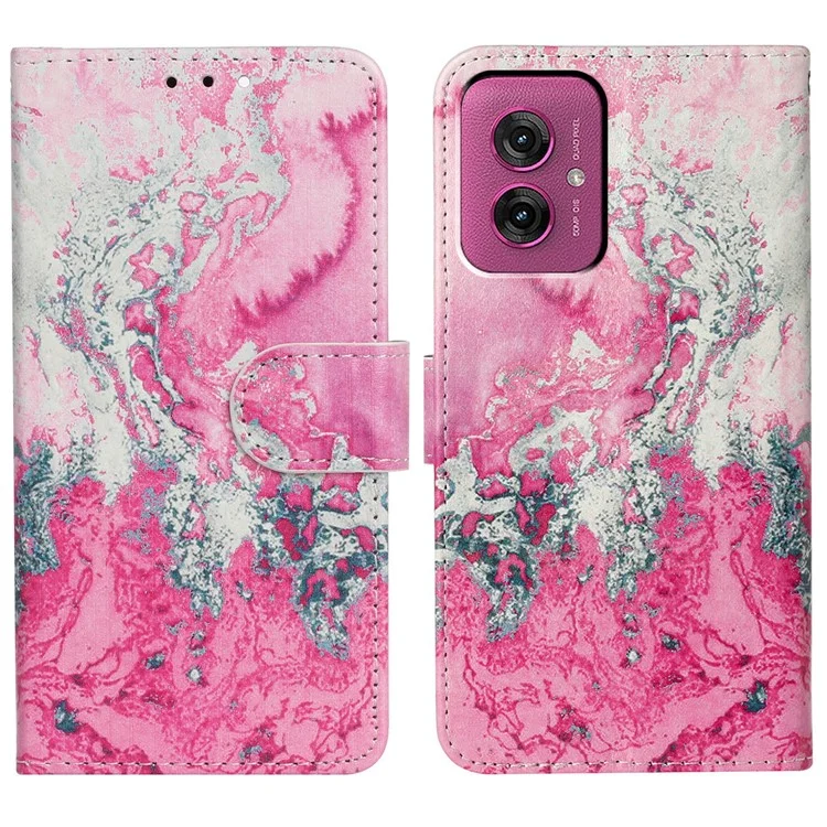 For Motorola Moto G55 5G Case Pattern PU Leather Flip Phone Cover - Pink Seawater Marble

Für Motorola Moto G55 5G Gehäusedesign PU-Leder-Flip-Handyhülle - Rosa Meerwasser-Marmor