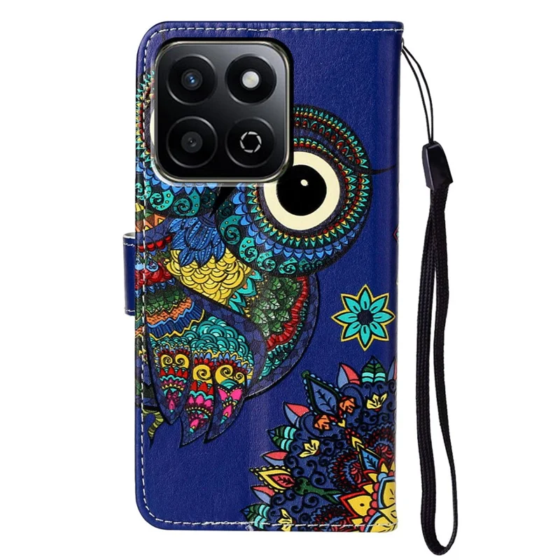 For Honor X7c 5G / X7c 4G / 200 Smart 5G Case Pattern Leather Wallet Phone Cover with Card Holder - Owl