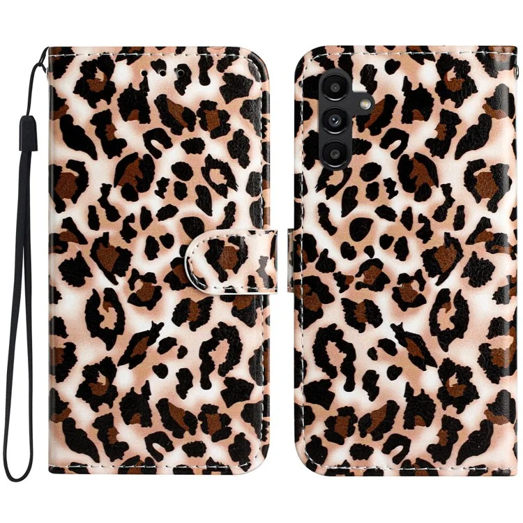 Für Samsung Galaxy A36 5G Wallet Case bedrucktes Muster-Design Leder-Handyhülle - Leopardenmuster