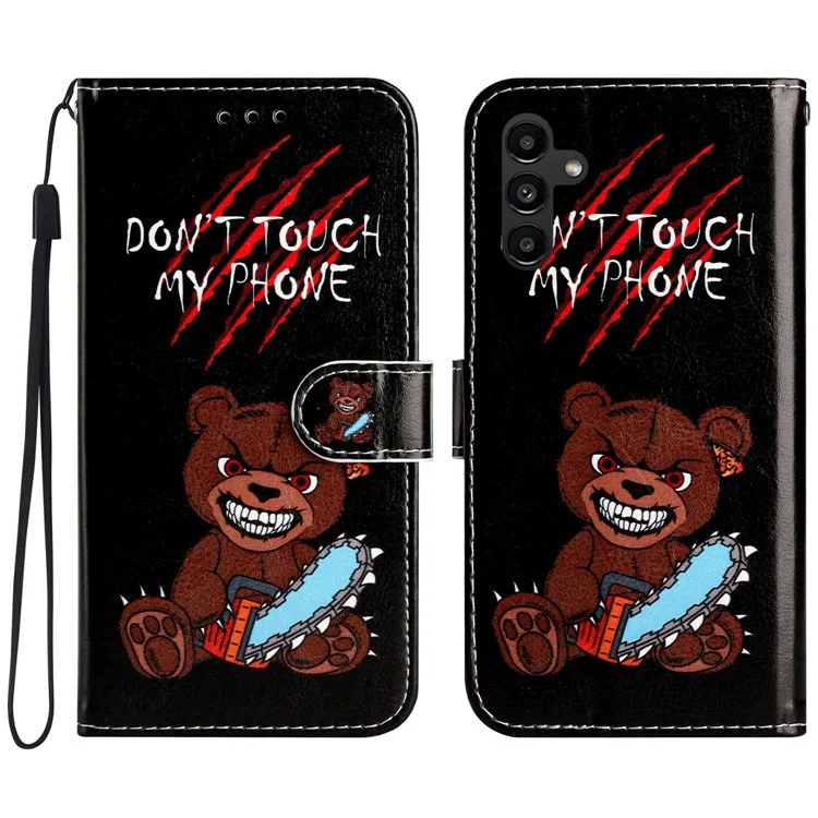 Für Samsung Galaxy A26 5G Wallet Case Bedrucktes Musterdesign Lederhülle - Fass mein Telefon nicht an