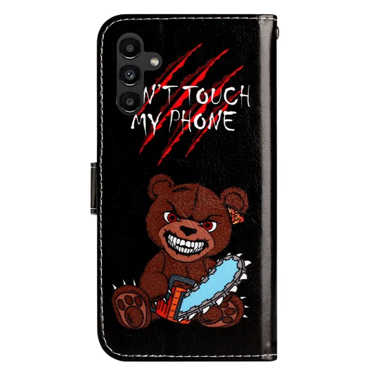 Für Samsung Galaxy A26 5G Wallet Case Bedrucktes Musterdesign Lederhülle - Fass mein Telefon nicht an
