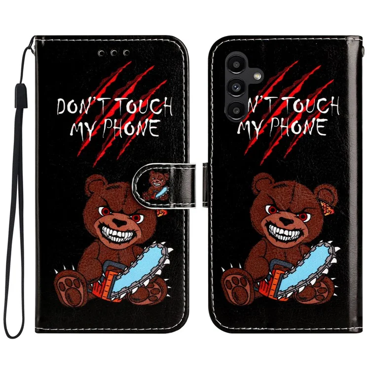 Für Samsung Galaxy A56 Brieftasche Hülle Bedrucktes Muster Design Leder Handy Hülle - Fass mein Telefon nicht an