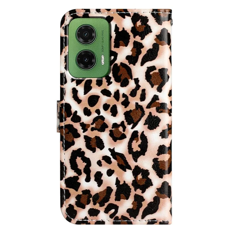 Für Motorola Moto G35 5G Wallet Case mit gedrucktem Muster, Leder-Handyhülle - Leopardenmuster