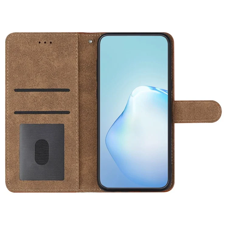 Für Motorola Moto G75 5G Case Line geprägte PU-Leder-Brieftasche Telefonhülle - Kaffee
