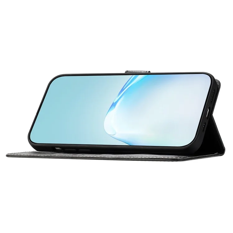 Чехол-книжка для Samsung Galaxy A56 из искусственной кожи с магнитной застежкой - черный