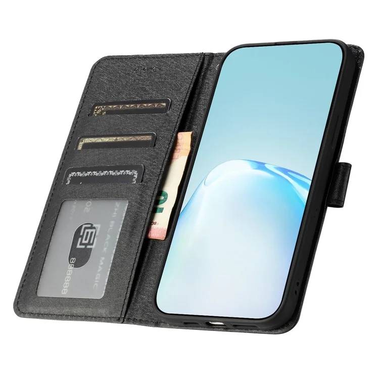 Чехол-книжка для Samsung Galaxy A56 из искусственной кожи с магнитной застежкой - черный