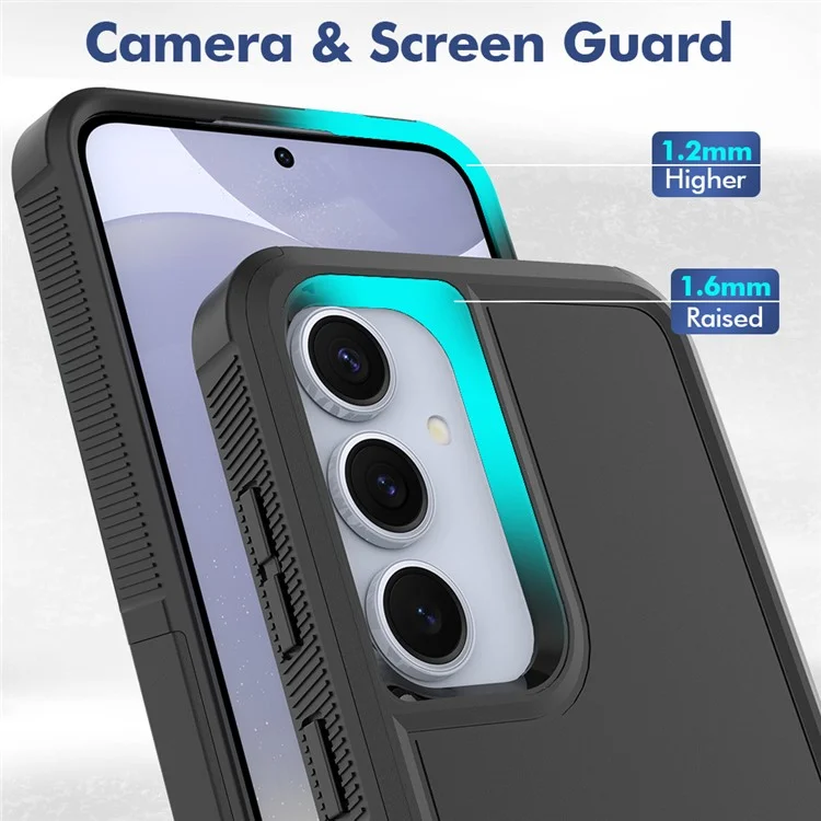 Custodia per Samsung Galaxy S25+ 2 in 1 PC+TPU antiurto - Nero