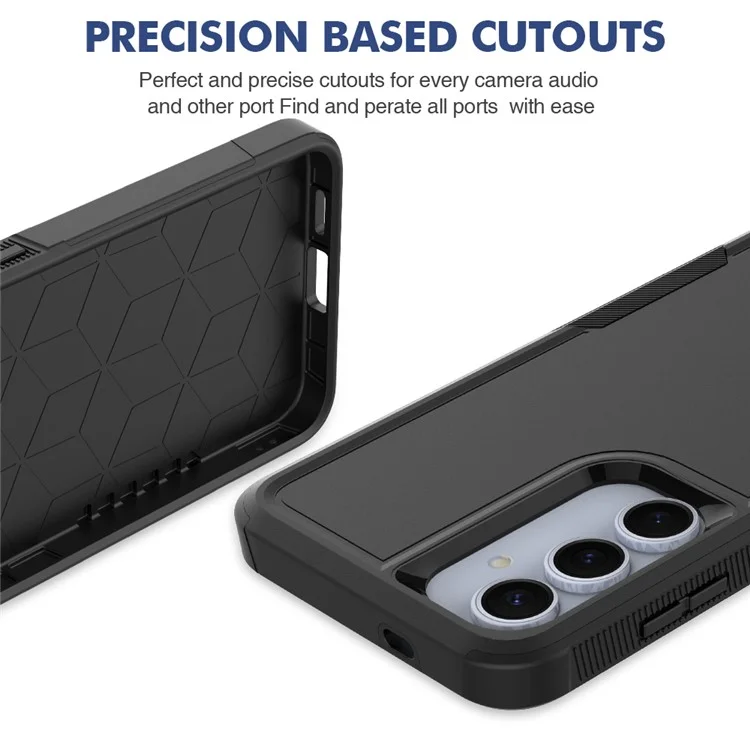 Custodia per Samsung Galaxy S25+ 2 in 1 PC+TPU antiurto - Nero