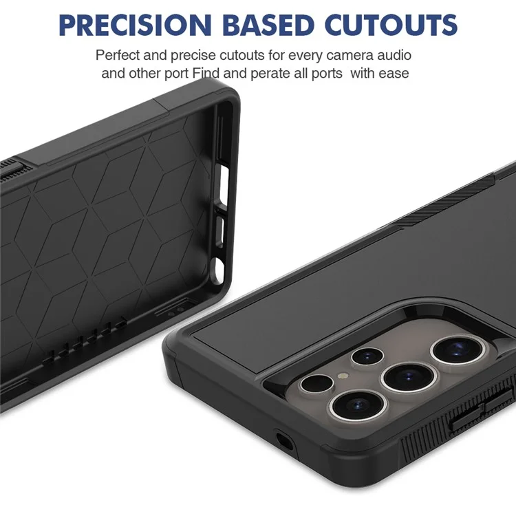 Custodia per Samsung Galaxy S25 Ultra 2 in 1 PC+TPU antiurto - Nero