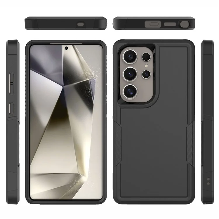 Custodia per Samsung Galaxy S25 Ultra 2 in 1 PC+TPU antiurto - Nero