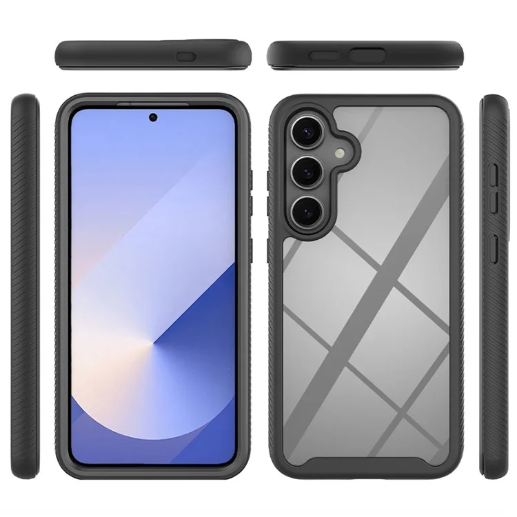 Für Samsung Galaxy S25+ Hülle Anti-Drop 2-in-1 PC+TPU Handyhülle - Schwarz