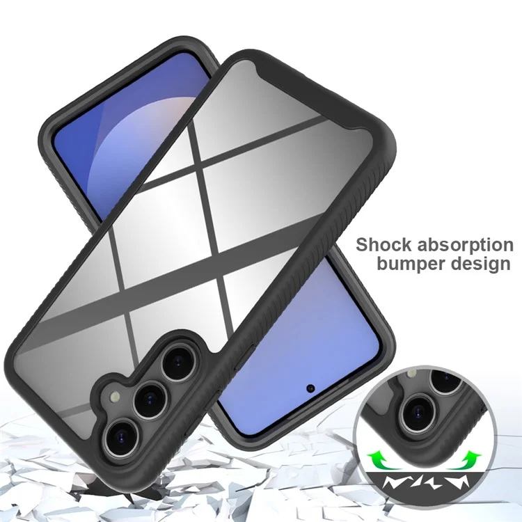 Für Samsung Galaxy S25+ Hülle Anti-Drop 2-in-1 PC+TPU Handyhülle - Schwarz