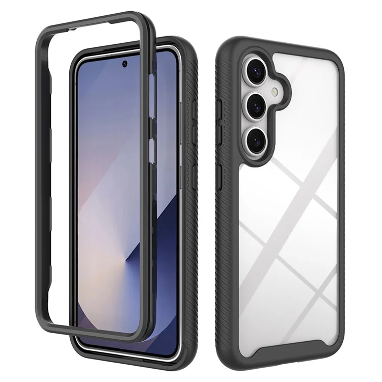 Для Samsung Galaxy S25 Чехол Anti-Drop 2-в-1 PC+TPU Чехол для телефона - Черный