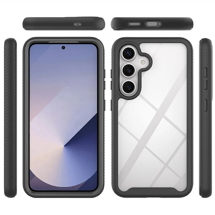 Для Samsung Galaxy S25 Чехол Anti-Drop 2-в-1 PC+TPU Чехол для телефона - Черный