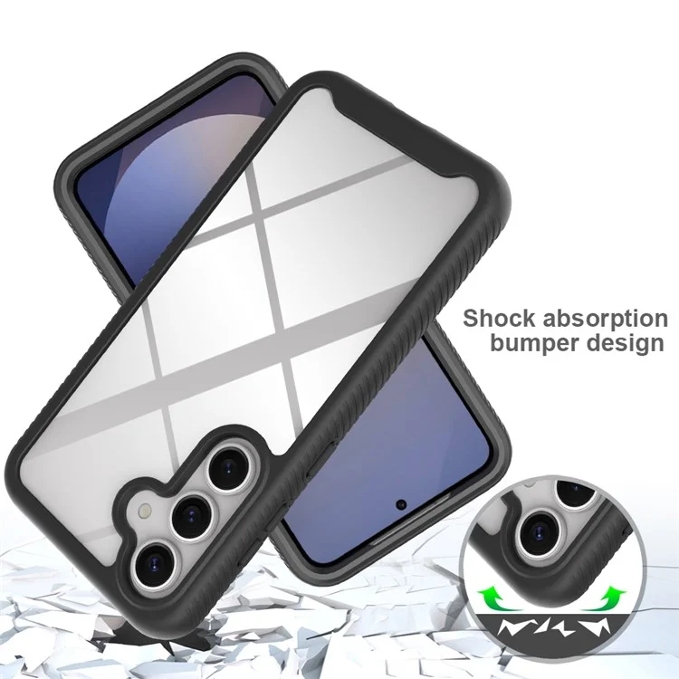 Для Samsung Galaxy S25 Чехол Anti-Drop 2-в-1 PC+TPU Чехол для телефона - Черный