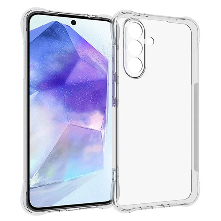 WANLONFENG WL Series for Samsung Galaxy A56 5G TPU Case 2.0mm Phone Cover with Tempered Glass Film