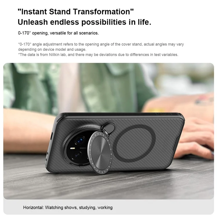 NILLKIN Camshield Prop Series Hülle für Honor Magic7 Pro 5G kompatibel mit MagSafe TPU+PC Telefonhülle mit Schieber-Kamera