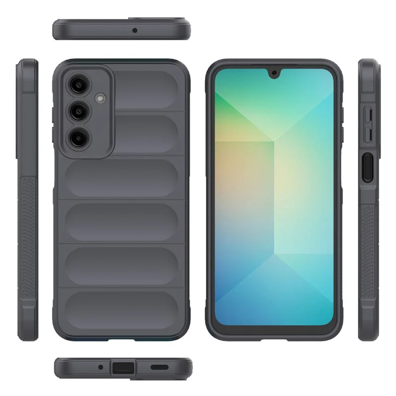 For Samsung Galaxy A26 5G Case Anti-Drop Soft TPU Rugged Phone Back Cover - Dark Grey