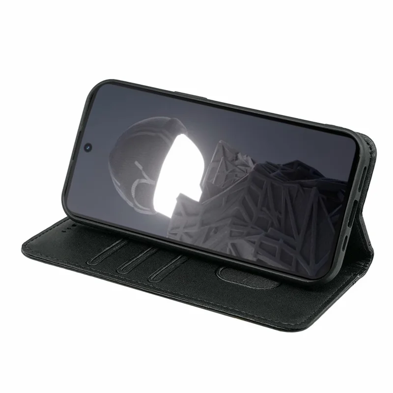 HX01 For HMD Fusion 5G Wallet Case Magnetic Closing PU Leather Phone Cover - Black