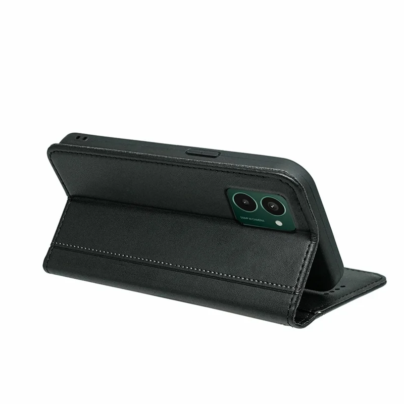 HX01 For HMD Pulse Pro Wallet Case Magnetic Closing PU Leather Phone Cover - Black