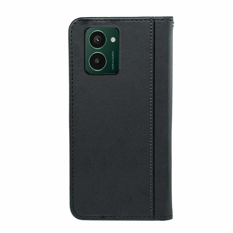 HX01 For HMD Pulse Pro Wallet Case Magnetic Closing PU Leather Phone Cover - Black