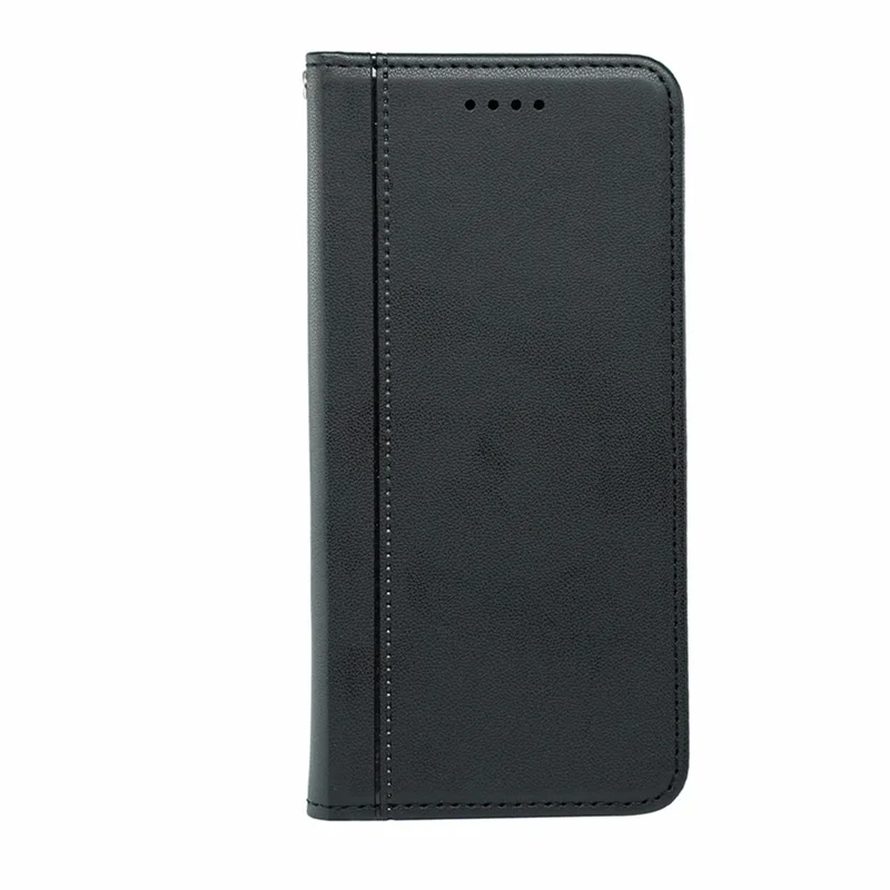 Étui portefeuille magnétique en cuir PU pour iPhone 16 Plus - Noir