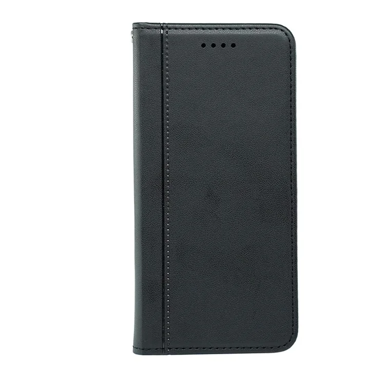 Funda de cartera magnética para iPhone 16 Pro de piel de PU - Negro