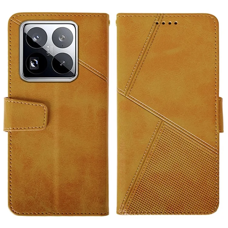 Custodia in pelle a portafoglio IDEWEI per Xiaomi 15 Pro, con supporto - Marrone