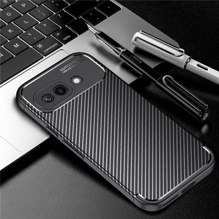 Funda para Google Pixel 9a, textura de fibra de carbono, cubierta de teléfono TPU con disipación de calor