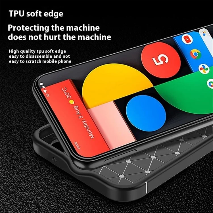 Funda para Google Pixel 9a, textura de fibra de carbono, cubierta de teléfono TPU con disipación de calor