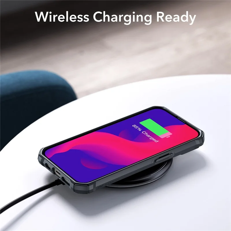 ESR Air Armor Series Phone Case for iPhone 14 Pro Max, Hard PC Soft TPU Drop-proof Phone Cover - Matte Black