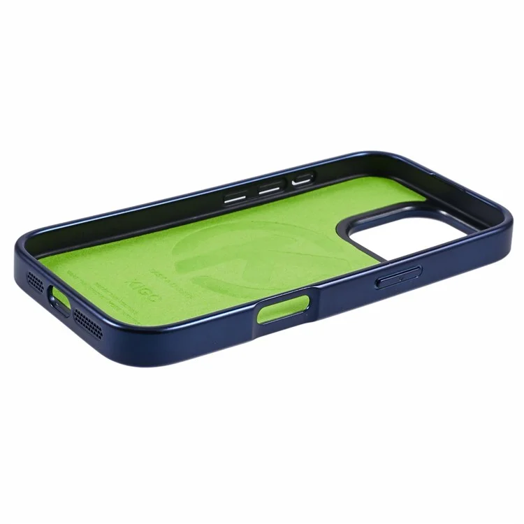 Custodia per iPhone 16 Pro compatibile con MagSafe in pelle, PC e TPU - Blu