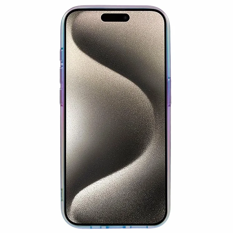 Funda para iPhone 15 Pro compatible con MagSafe KIGC, cubierta trasera de teléfono de TPU+PC de color deslumbrante - Negro