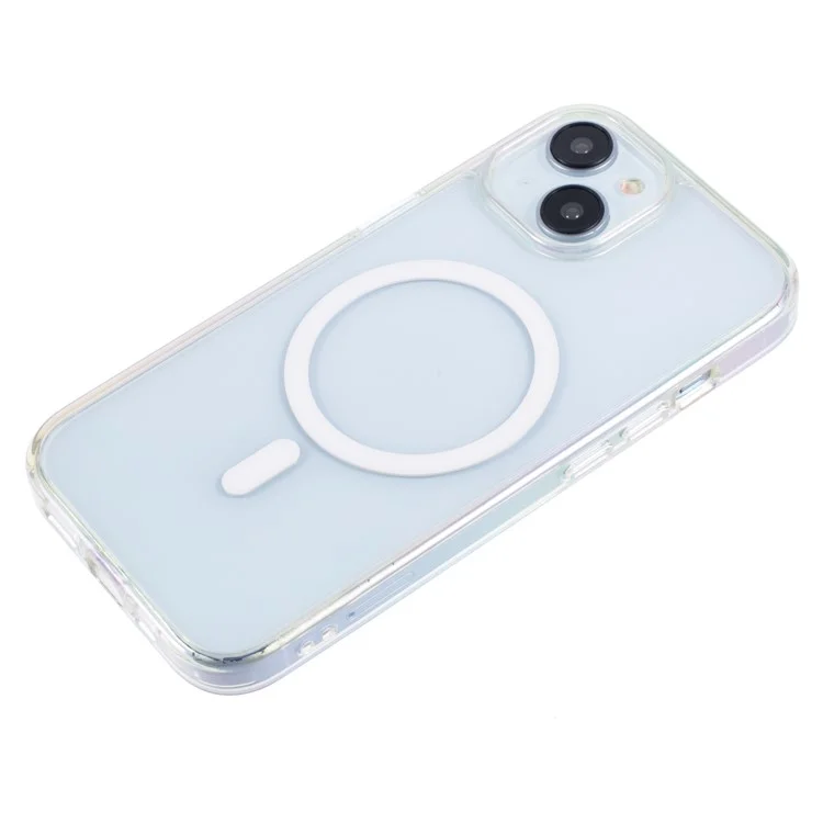 Funda para iPhone 15 compatible con MagSafe KIGC, cubierta trasera de teléfono de TPU+PC de color deslumbrante - Colorido