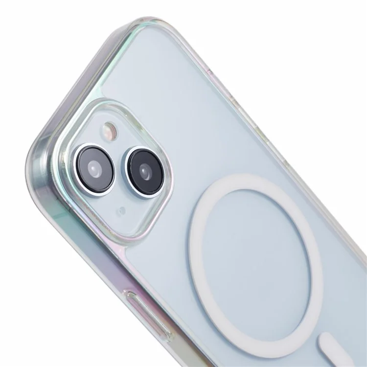 Funda para iPhone 15 compatible con MagSafe KIGC, cubierta trasera de teléfono de TPU+PC de color deslumbrante - Colorido