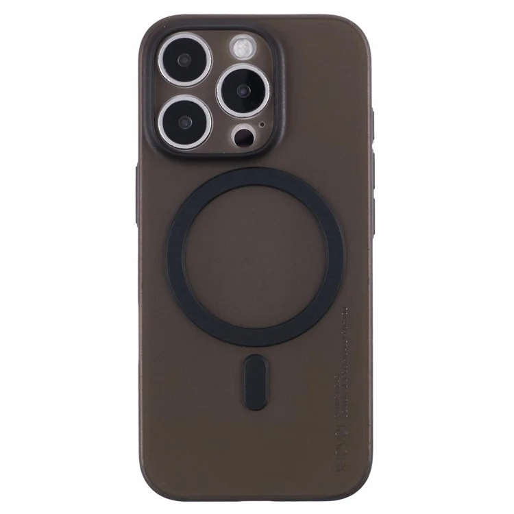 Чехол X-LEVEL для iPhone 16 Pro, совместимый с MagSafe, жёсткий матовый пластиковый чехол 0,18 мм, ультратонкий - прозрачный чёрный