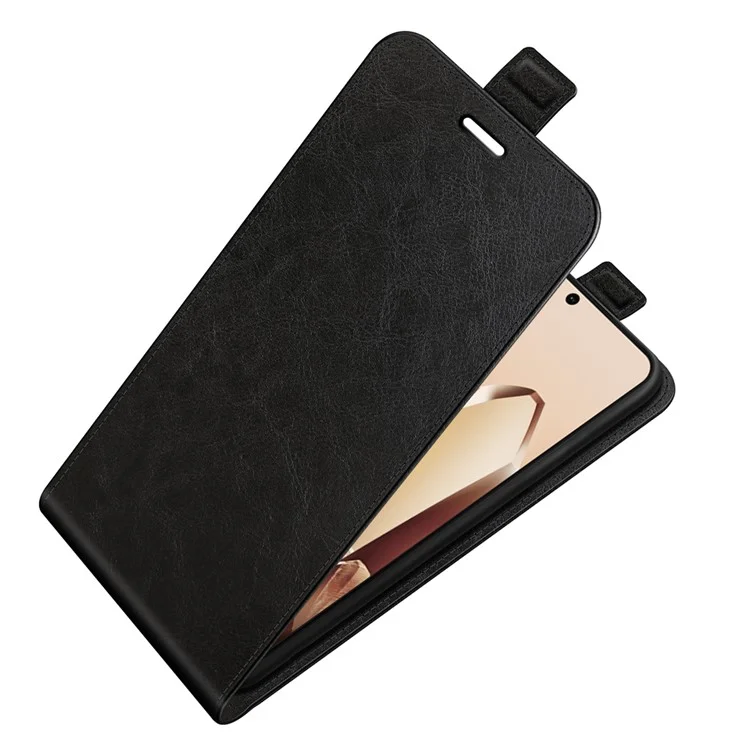 Funda para OnePlus 13 con ranuras para tarjetas, tapa vertical de piel - Negro