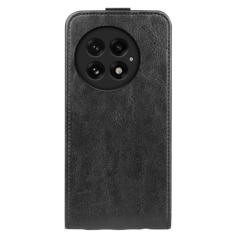Funda para OnePlus 13 con ranuras para tarjetas, tapa vertical de piel - Negro