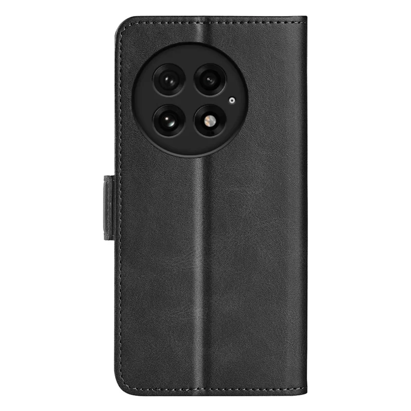 Per OnePlus 13 Stand Case Custodia in pelle con texture vitello Custodia per telefono - Nero