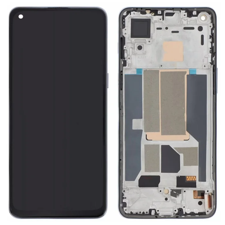 For OnePlus Nord 2 5G OEM Grade S AMOLED Screen and Digitizer Assembly + Frame (Without Logo)
