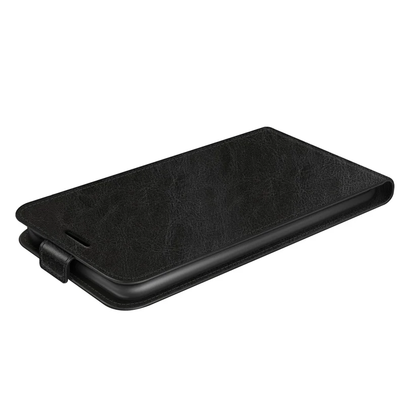 Cover in pelle per Xiaomi 15 Pro con slot per schede, flip verticale - Nero