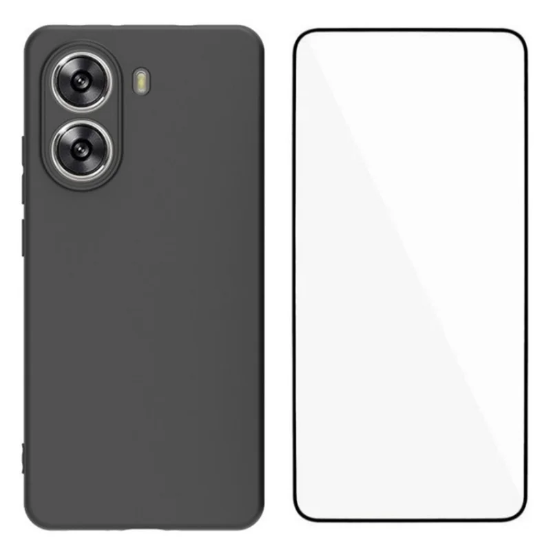 WANLONFENG MS-Serie für Xiaomi Poco X7 Pro 5G TPU-Hülle, matte Rückseite mit Panzerglas