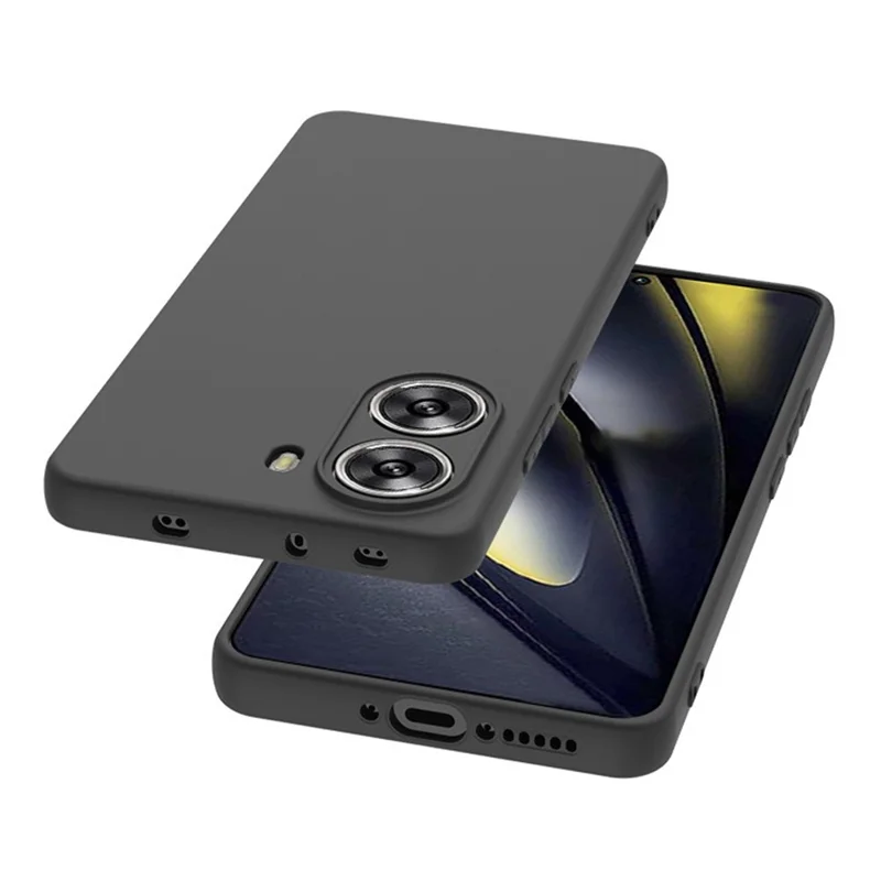 WANLONFENG MS-Serie für Xiaomi Poco X7 Pro 5G TPU-Hülle, matte Rückseite mit Panzerglas