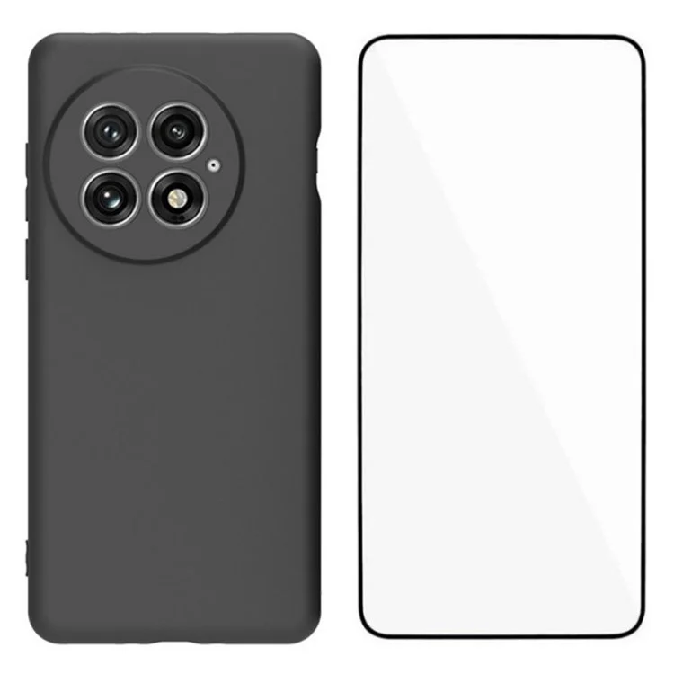 Funda MS Series de WANLONFENG para OnePlus 13 de TPU con cubierta trasera mate y cristal templado