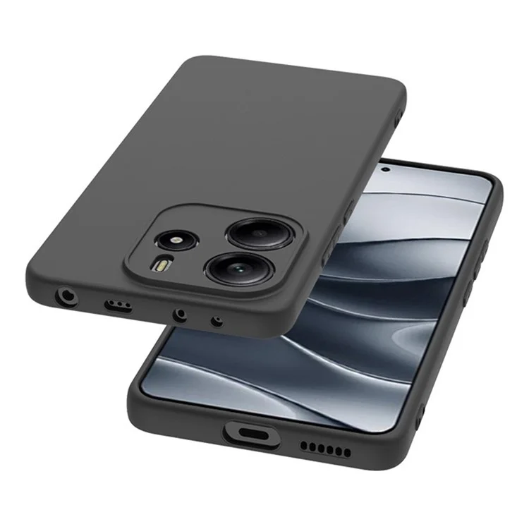 Capa MS Series da WANLONFENG para Xiaomi Redmi Note 14 4G, capa traseira fosca em TPU com vidro temperado.