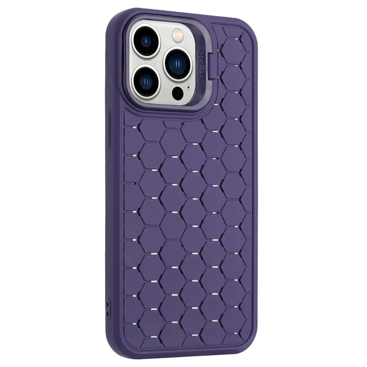 Capa compatível com iPhone 16 Pro com MagSafe, suporte e dissipação de calor em TPU - Roxo