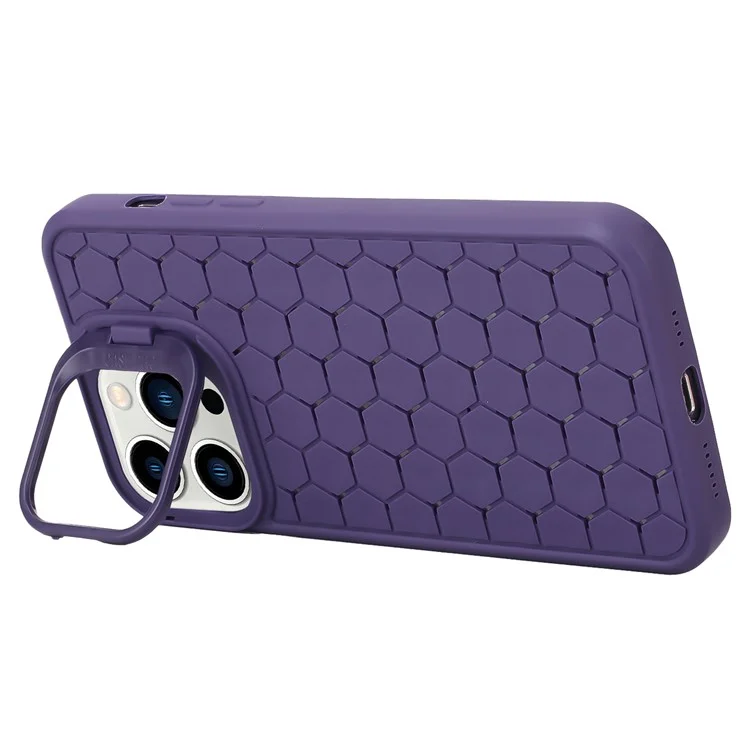 Capa compatível com iPhone 16 Pro com MagSafe, suporte e dissipação de calor em TPU - Roxo
